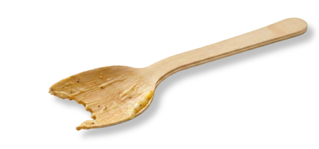 Packaged food with spoon
